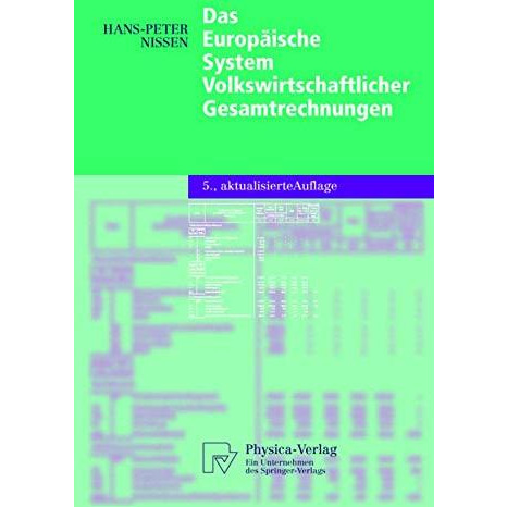 Das Europ?ische System Volkswirtschaftlicher Gesamtrechnungen [Paperback]