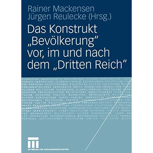 Das Konstrukt Bev?lkerung vor, im und nach dem Dritten Reich [Paperback]