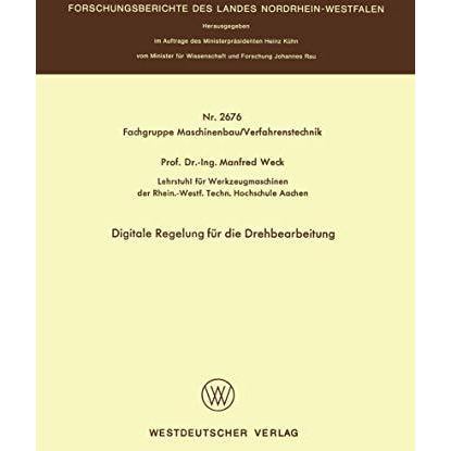 Digitale Regelung f?r die Drehbearbeitung [Paperback]