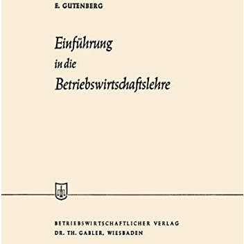 Einf?hrung in die Betriebswirtschaftslehre [Paperback]