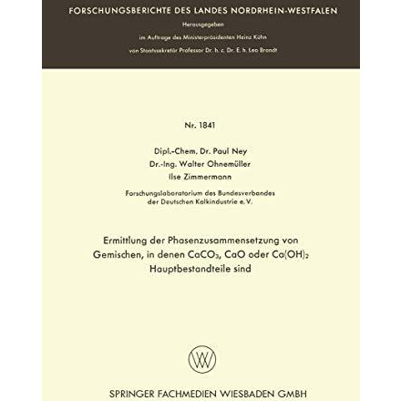 Ermittlung der Phasenzusammensetzung von Gemischen, in denen CaCO3, CaO oder Ca( [Paperback]