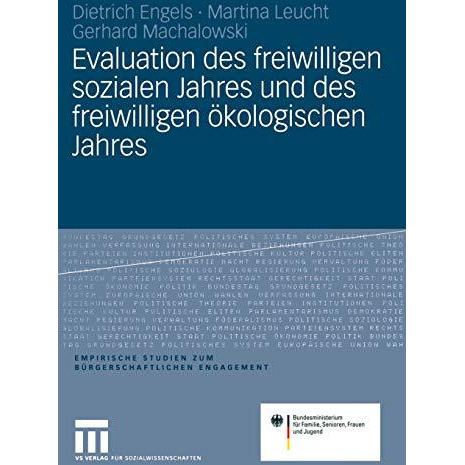 Evaluation des freiwilligen sozialen Jahres und des freiwilligen ?kologischen Ja [Paperback]