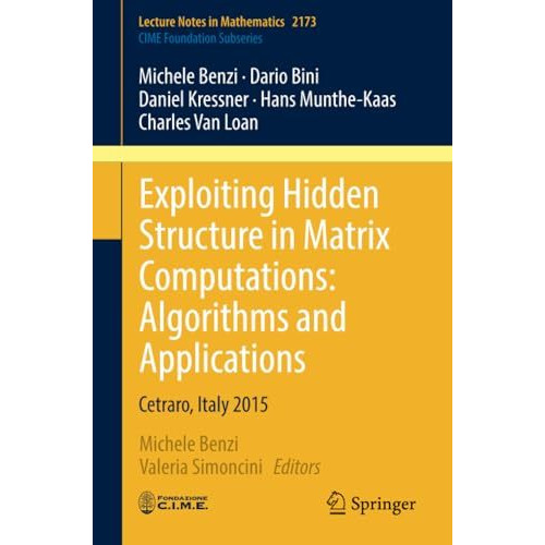 Exploiting Hidden Structure in Matrix Computations: Algorithms and Applications: [Paperback]