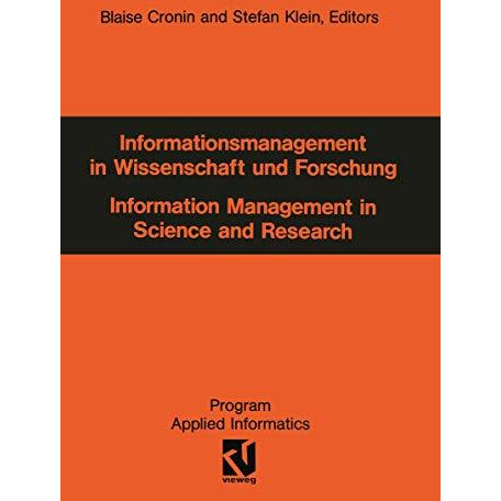 Informationsmanagement in Wissenschaft und Forschung: Information Management in  [Paperback]