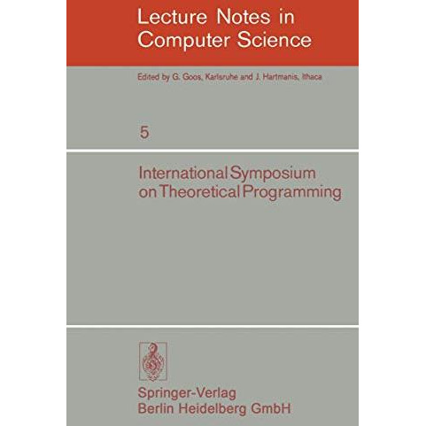 International Symposium on Theoretical Programming [Paperback]