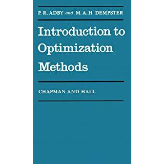 Introduction to Optimization Methods [Paperback]