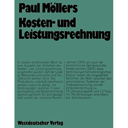 Kosten- und Leistungsrechnung: Einf?hrung und Arbeitsbuch [Paperback]