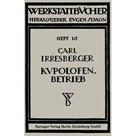 Kupolofenbetrieb [Paperback]