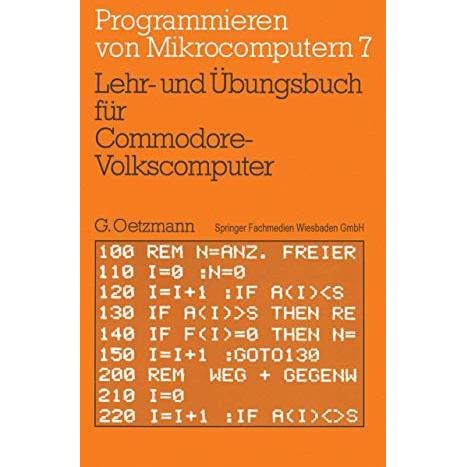 Lehr- und ?bungsbuch f?r Commodore-Volkscomputer [Paperback]