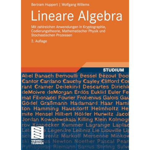 Lineare Algebra: Mit zahlreichen Anwendungen in Kryptographie, Codierungstheorie [Paperback]