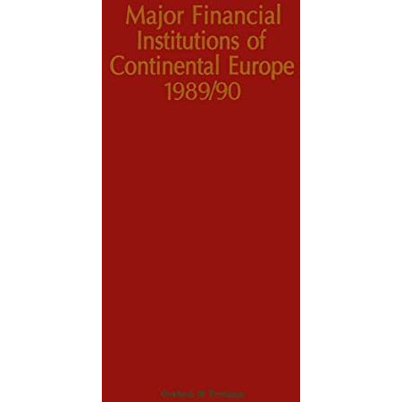 Major Financial Institutions of Continental Europe 1989/90 [Paperback]