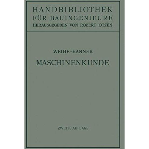 Maschinenkunde [Paperback]