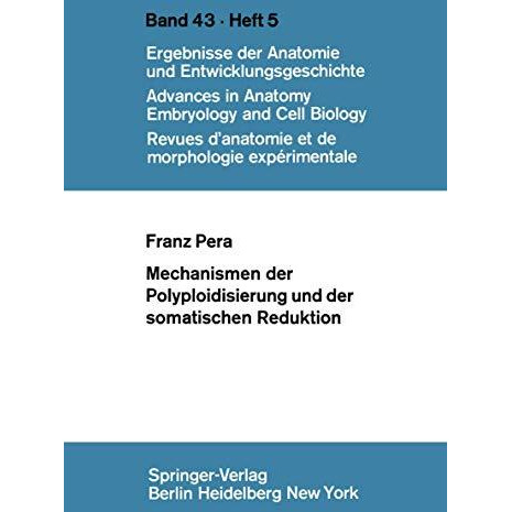 Mechanismen der Polyploidisierung und der somatischen Reduktion [Paperback]