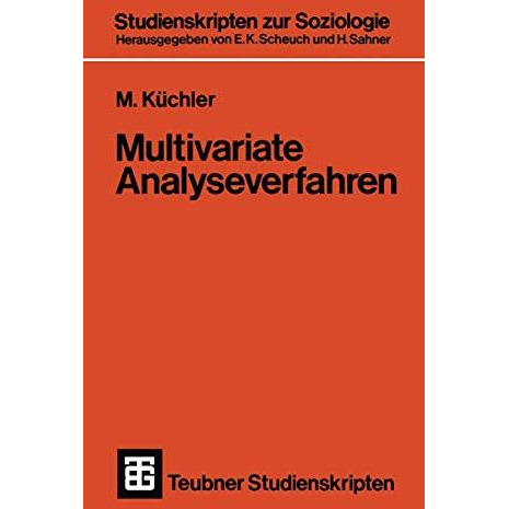 Multivariate Analyseverfahren [Paperback]