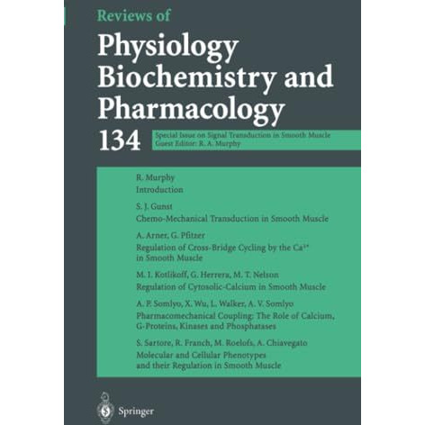 Reviews of Physiology Biochemistry and Pharmacology: Special Issue on Signal Tra [Paperback]