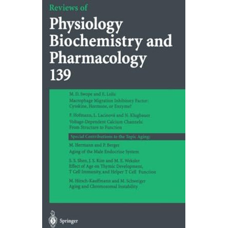 Reviews of Physiology, Biochemistry and Pharmacology 139 [Paperback]