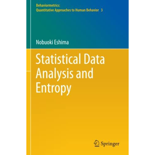 Statistical Data Analysis and Entropy [Paperback]