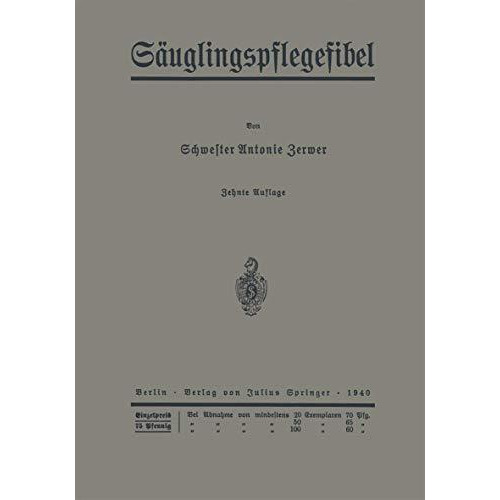 S?uglingspflegefibel [Paperback]