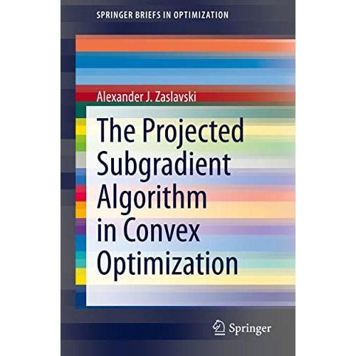 The Projected Subgradient Algorithm in Convex Optimization [Paperback]