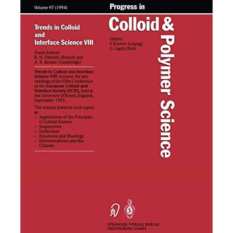 Trends in Colloid and Interface Science VIII [Paperback]