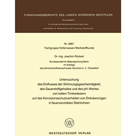 Untersuchung des Einflusses der Str?mungsgeschwindigkeit, des Sauerstoffgehaltes [Paperback]