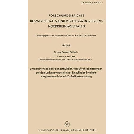 Untersuchungen ?ber den Einflu? der Auspuffrohrabmessungen auf den Ladungswechse [Paperback]