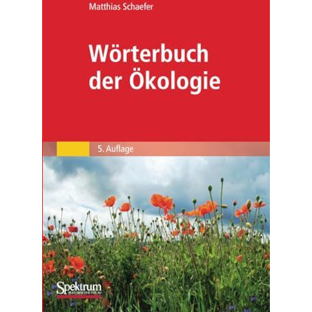 W?rterbuch der ?kologie [Paperback]