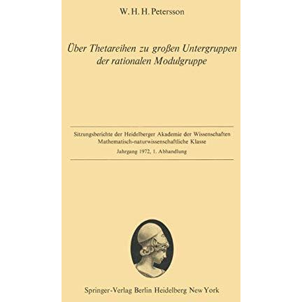 ?ber Thetareihen zu gro?en Untergruppen der rationalen Modulgruppe: Vorgelegt in [Paperback]