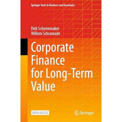 Corporate Finance for Long-Term Value [Hardcover]