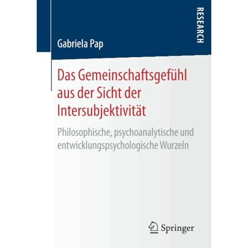 Das Gemeinschaftsgef?hl aus der Sicht der Intersubjektivit?t: Philosophische, ps [Paperback]