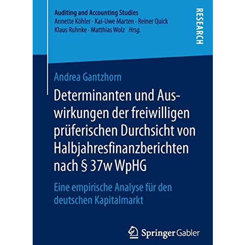 Determinanten und Auswirkungen der freiwilligen pr?ferischen Durchsicht von Halb [Paperback]