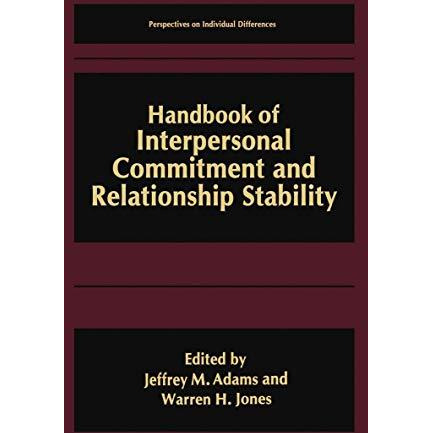 Handbook of Interpersonal Commitment and Relationship Stability [Hardcover]