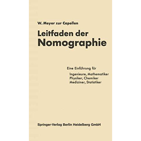 Leitfaden der Nomographie [Paperback]