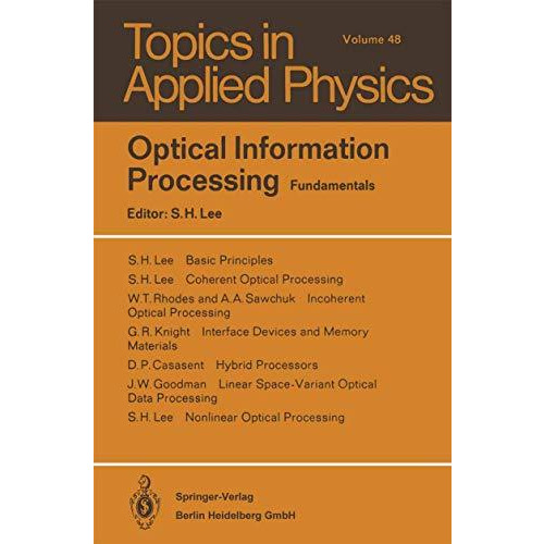 Optical Information Processing: Fundamentals [Paperback]