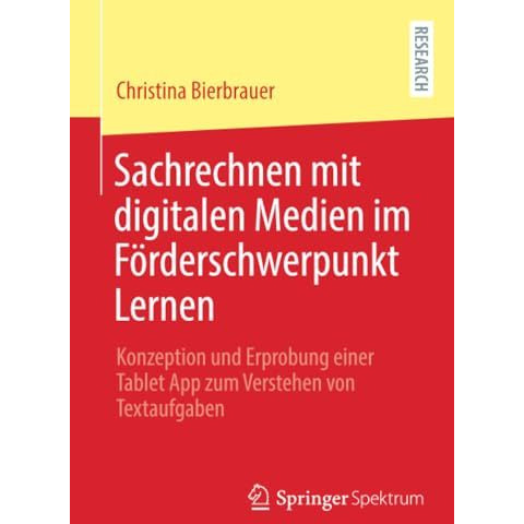 Sachrechnen mit digitalen Medien im Forderschwerpunkt Lernen: Konzeption und Er [Paperback]