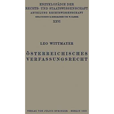 ?sterreichisches Verfassungsrecht [Paperback]