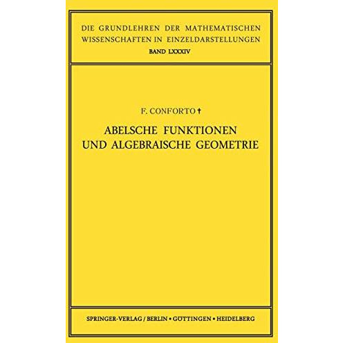 Abelsche Funktionen und Algebraische Geometrie [Paperback]