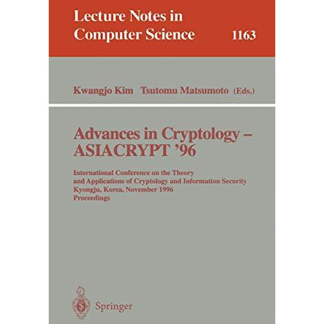 Advances in Cryptology - ASIACRYPT '96: International Conference on the Theory a [Paperback]