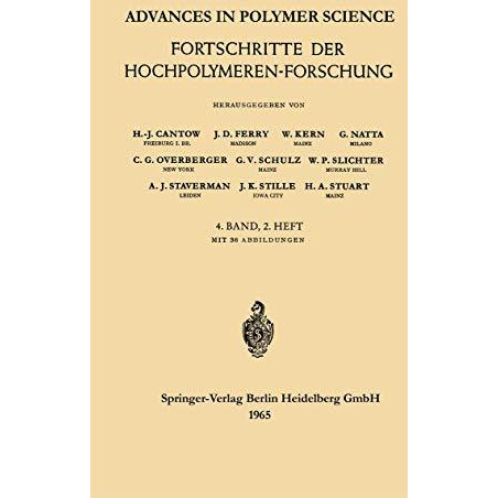 Advances in Polymer Science / Fortschritte der Hochpolymeren-Forschung [Paperback]