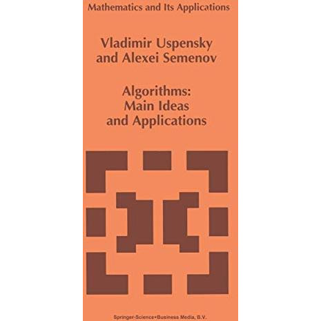 Algorithms: Main Ideas and Applications [Hardcover]