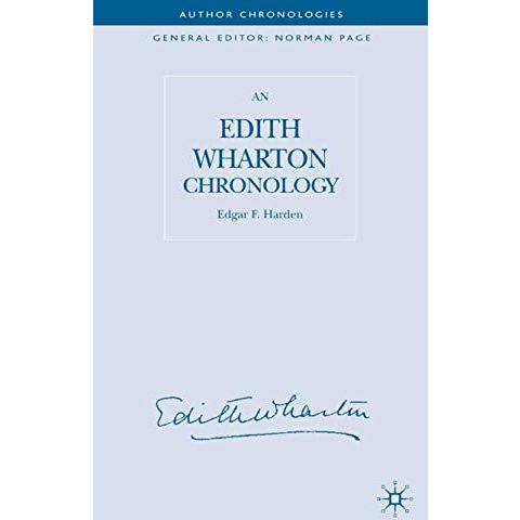 An Edith Wharton Chronology [Hardcover]