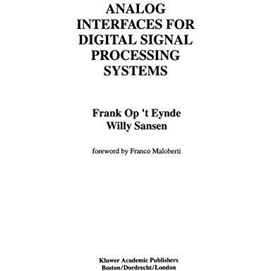 Analog Interfaces for Digital Signal Processing Systems [Hardcover]