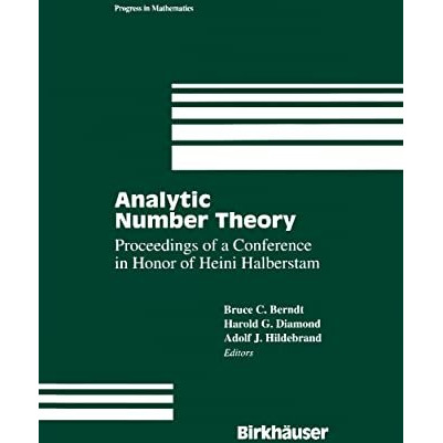 Analytic Number Theory:The Halberstam Festschrift 2 [Hardcover]