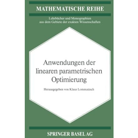 Anwendungen der Linearen Parametrischen Optimierung [Paperback]