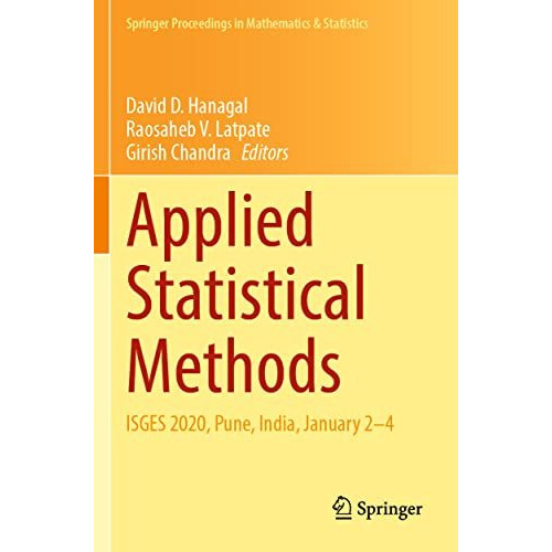 Applied Statistical Methods: ISGES 2020, Pune, India, January 24 [Paperback]