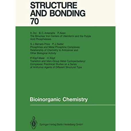 Bioinorganic Chemistry [Paperback]