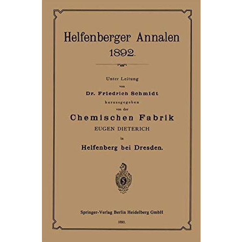 Chemischen Fabrik [Paperback]