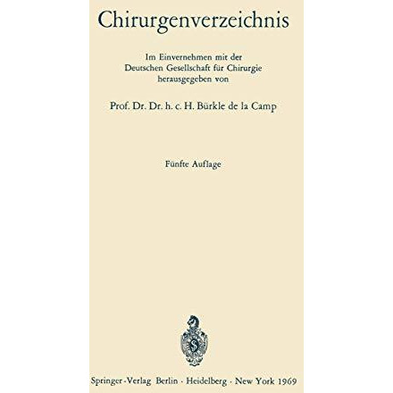 Chirurgenverzeichnis [Paperback]