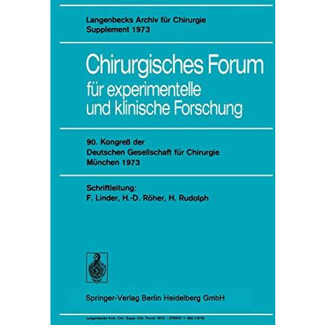 Chirurgisches Forum f?r experimentelle und klinische Forschung: 90. Kongre? der  [Paperback]