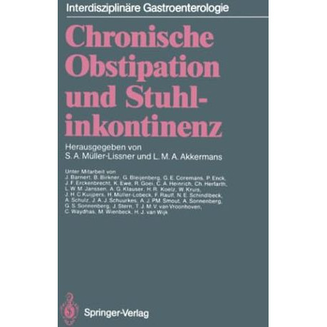 Chronische Obstipation und Stuhlinkontinenz [Paperback]